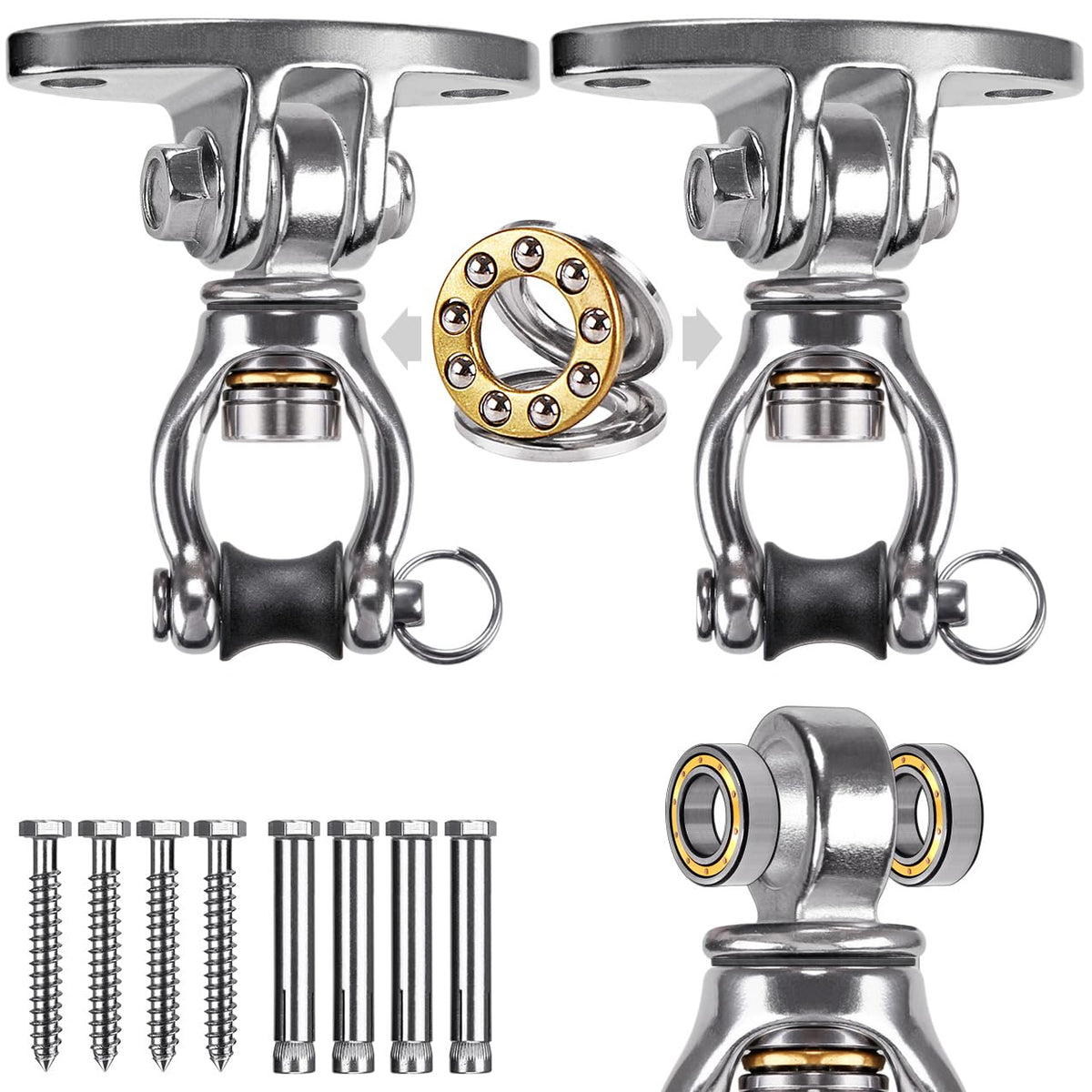 SELEWARE silent bearing swivel hanger on ceiling mount for heavy-duty use