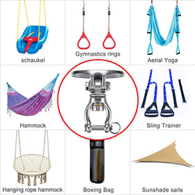 SELEWARE stainless-steel swing hook ceiling mount resists rust for long-lasting outdoor use.