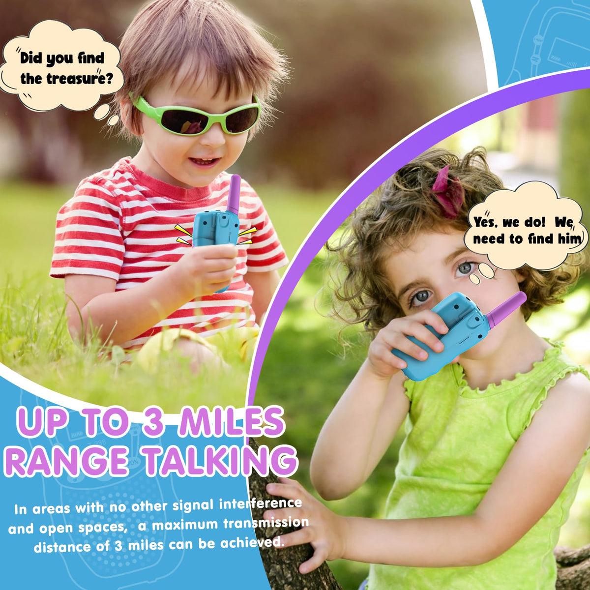 Selieve walkie talkies shown during outdoor activities enable real-time coordination.