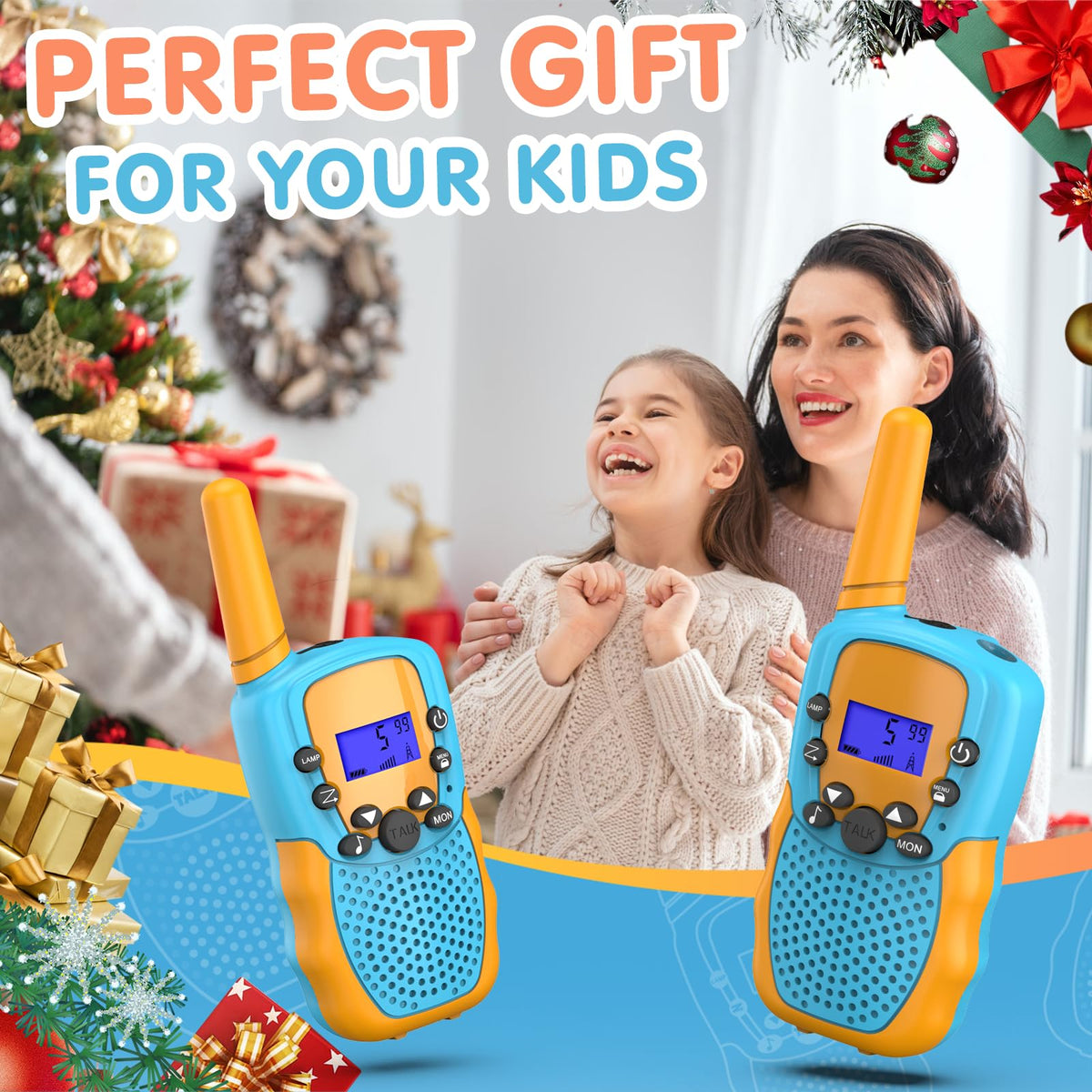 Selieve walkie talkie ergonomic 90g design fits small hands.