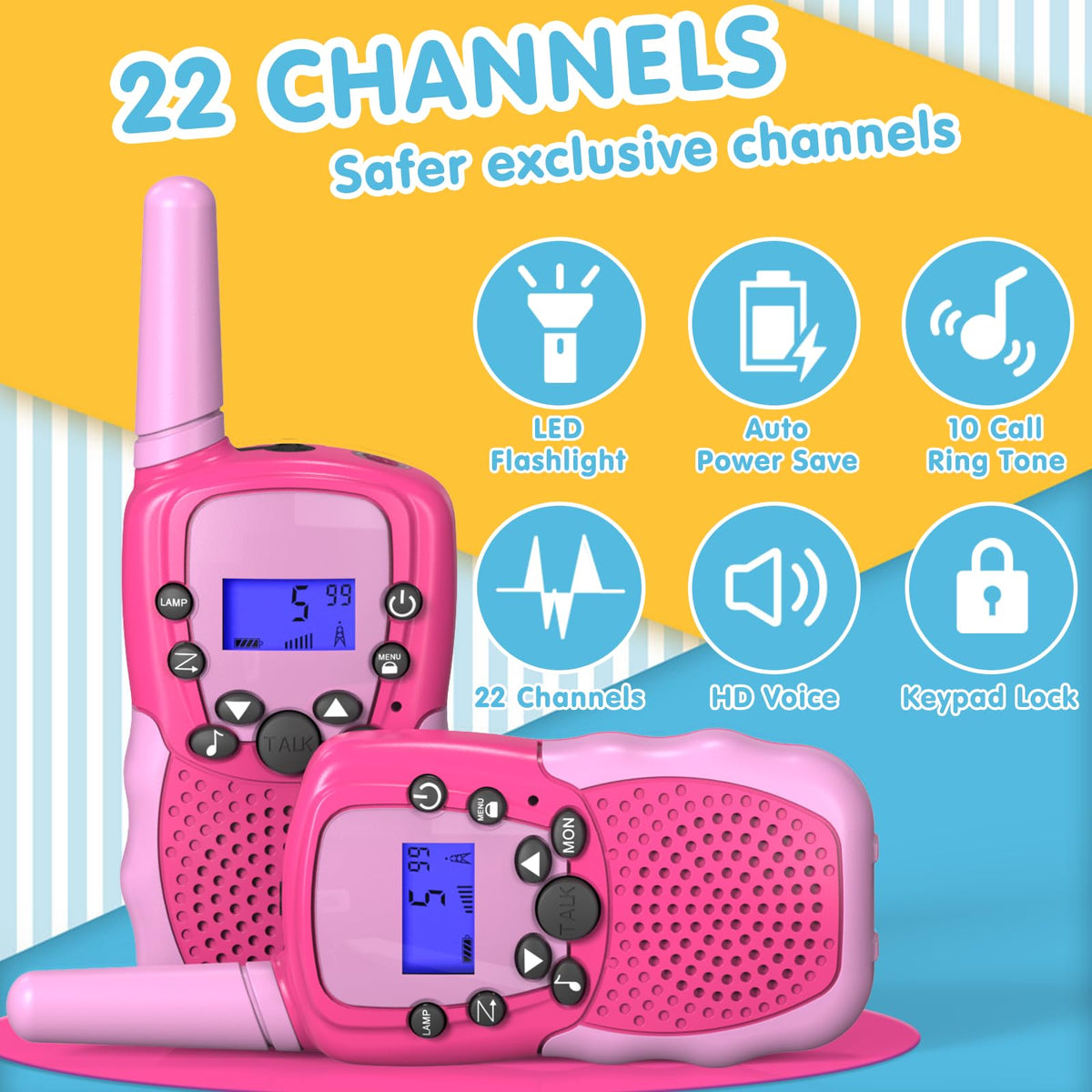 Selieve walkie talkie ergonomic design that fits small hands comfortably