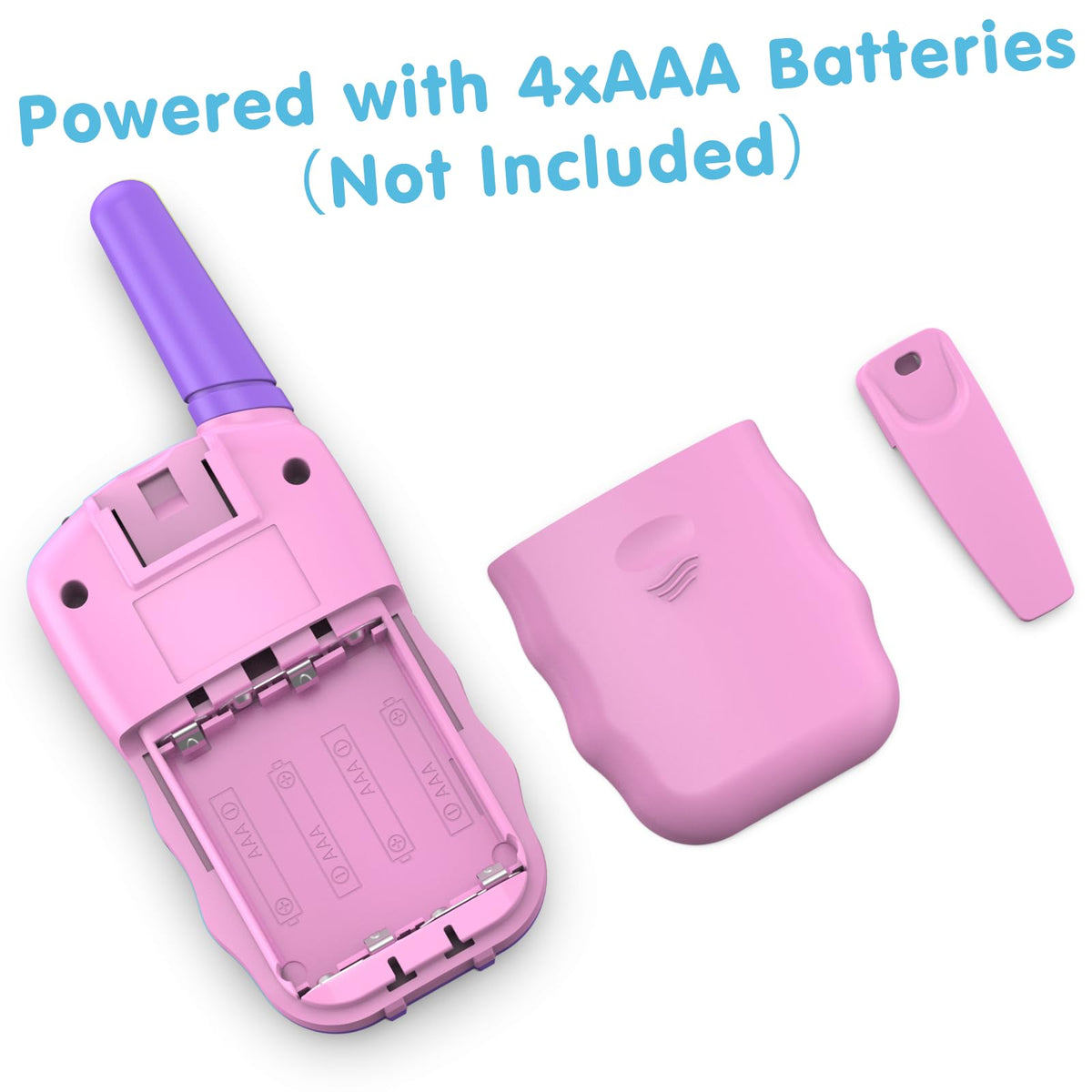 Selieve kids walkie talkie with backlit LCD screen for easy visibility.