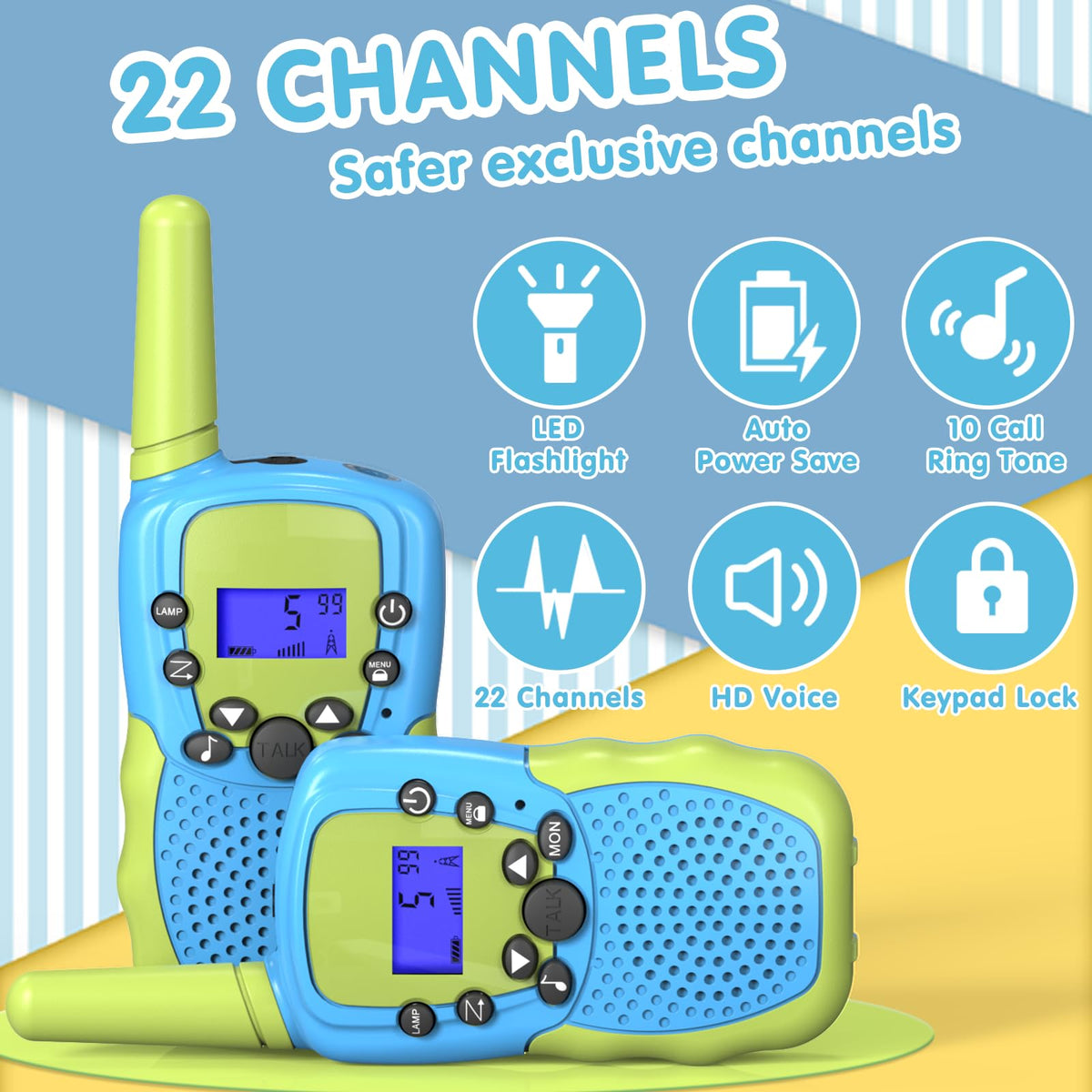 Selieve two-unit walkie talkie set ready for outdoor adventures.