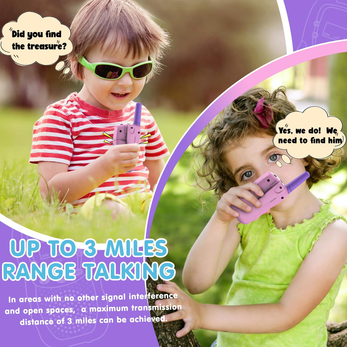Selieve walkie talkies used in outdoor group activity for real-time coordination.