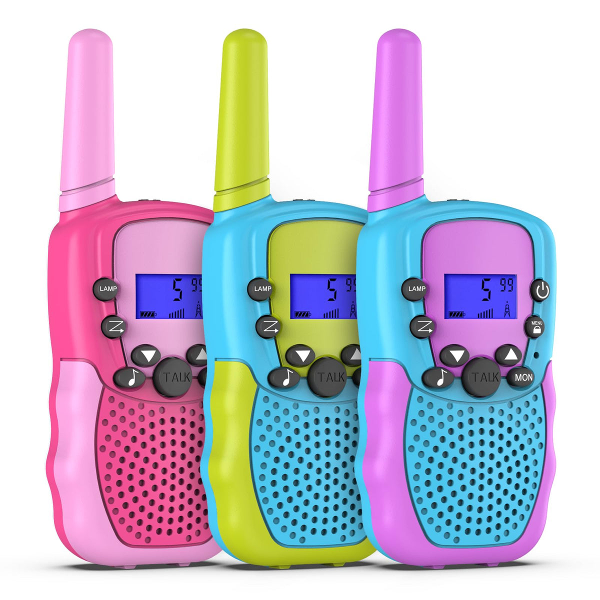 Selieve walkie talkies for kids 3-pack in gift-ready box.