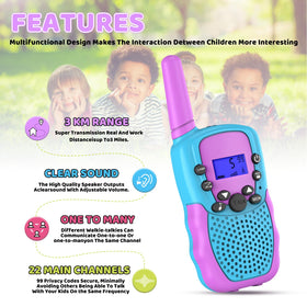 Selieve walkie talkies for kids 3-pack front view showing compact design.