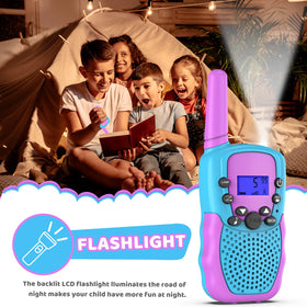 Selieve walkie talkies showing long-distance range for outdoor play.