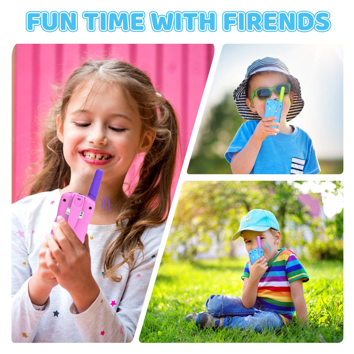 Selieve walkie talkies push-to-talk button and lightweight 90g design.