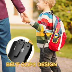Selieve walkie talkies shown on a camping table with portable, compact design.
