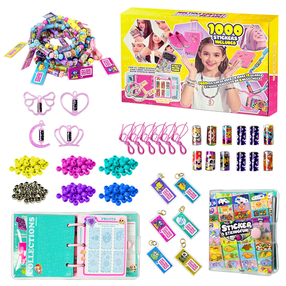 Semboh Sticky Rolls Bracelet Kit with Collection Book; easy sharing and wearable art.