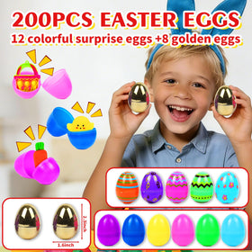SEMITIMES bright-colored eggs with 180 surprise toys for varied play.