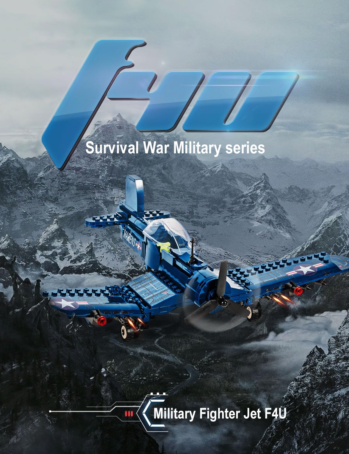 SEMKY building-block fighter jet kit supports creative play and learning