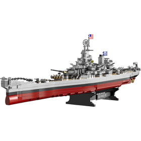 SEMKY USS Missouri BB-63 battleship front view, ideal for display.