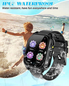 Semloo kids smartwatch screen close-up showing vivid display for clear reading.