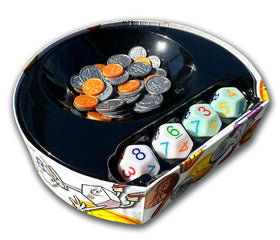 Semper Smart Games Double Done 151 dice rolling lid provides contained, satisfying rolls.