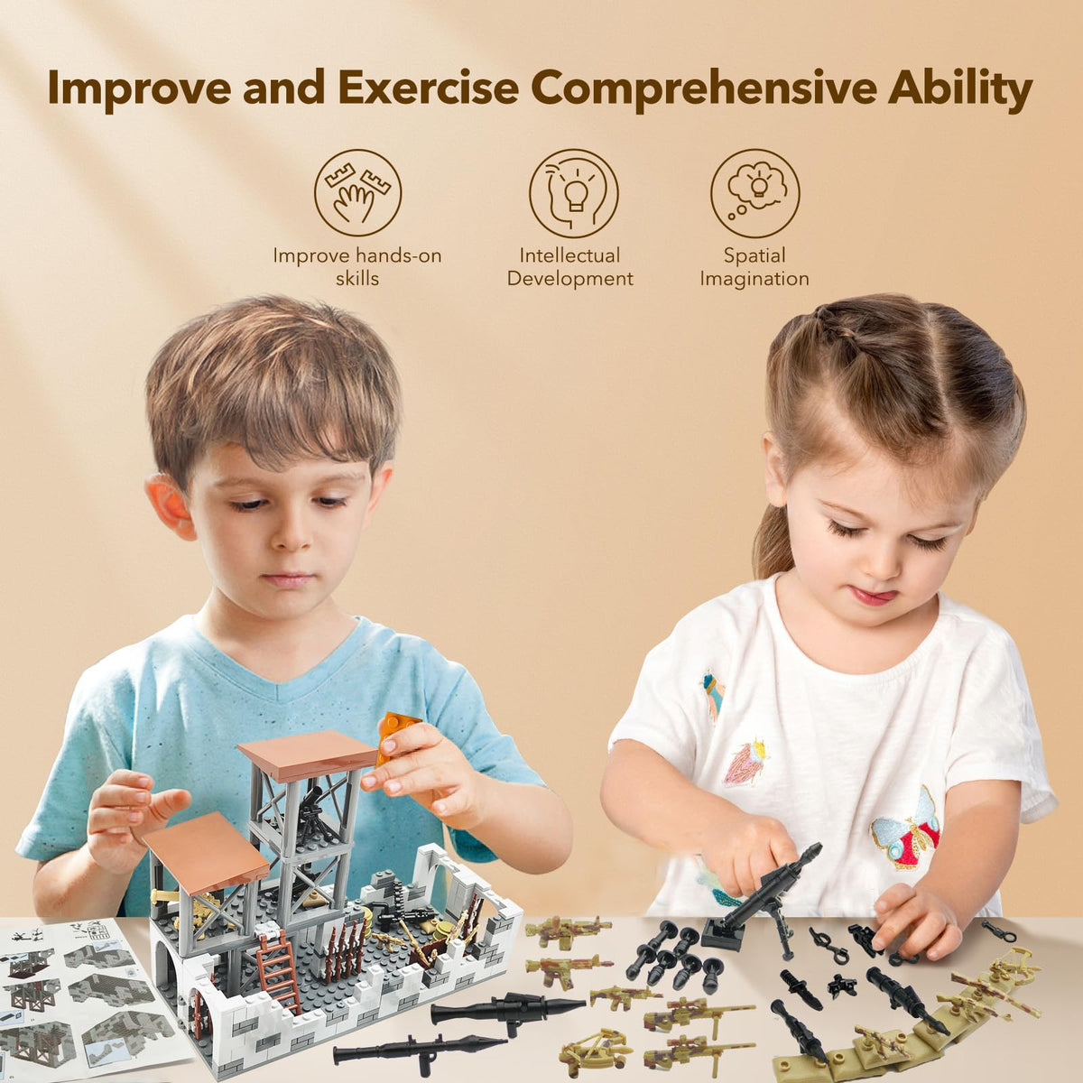 Sendhjurf army minifigure accessories for realistic scenarios