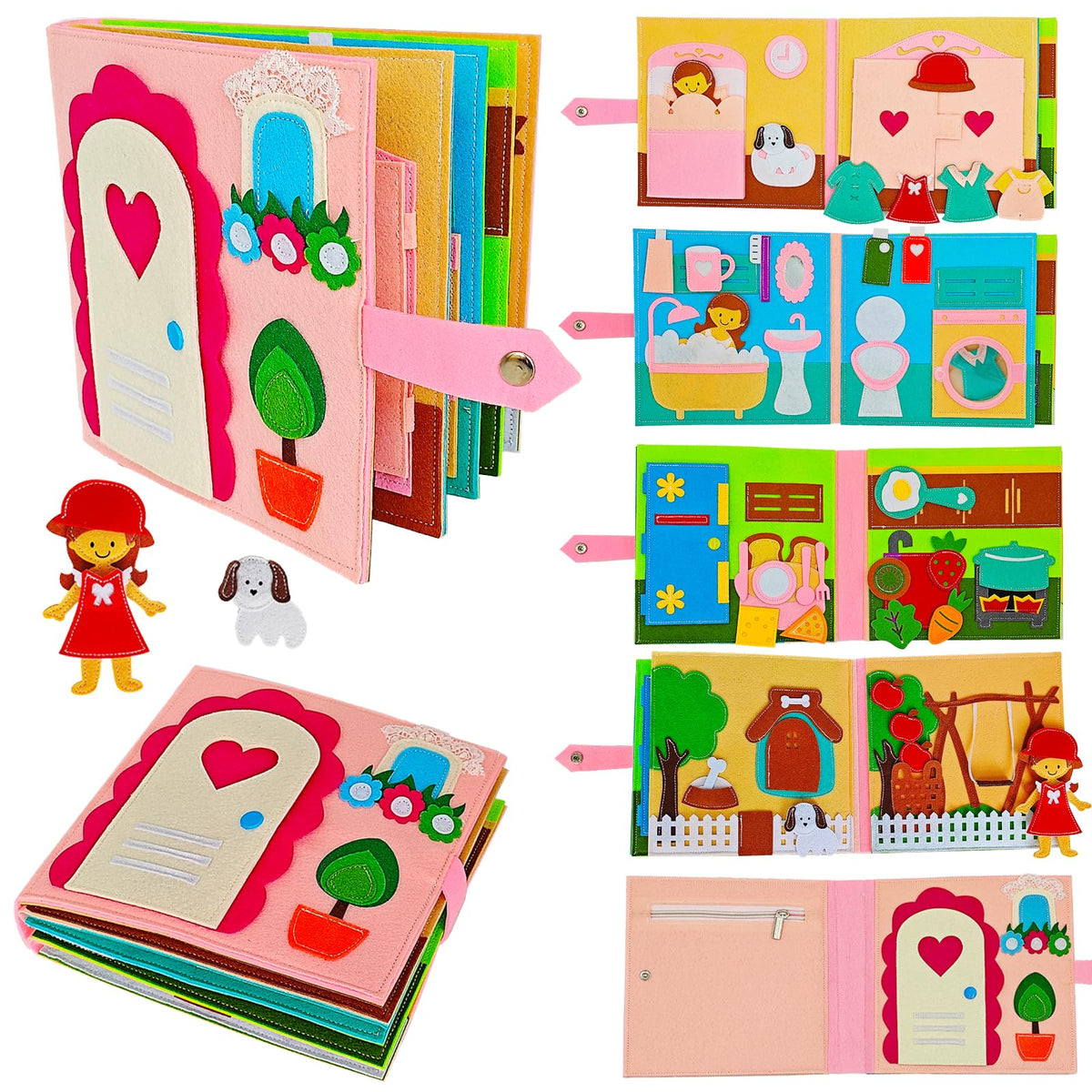 Sendhjurf Montessori Busy Book cover shows kid-friendly design for calm play