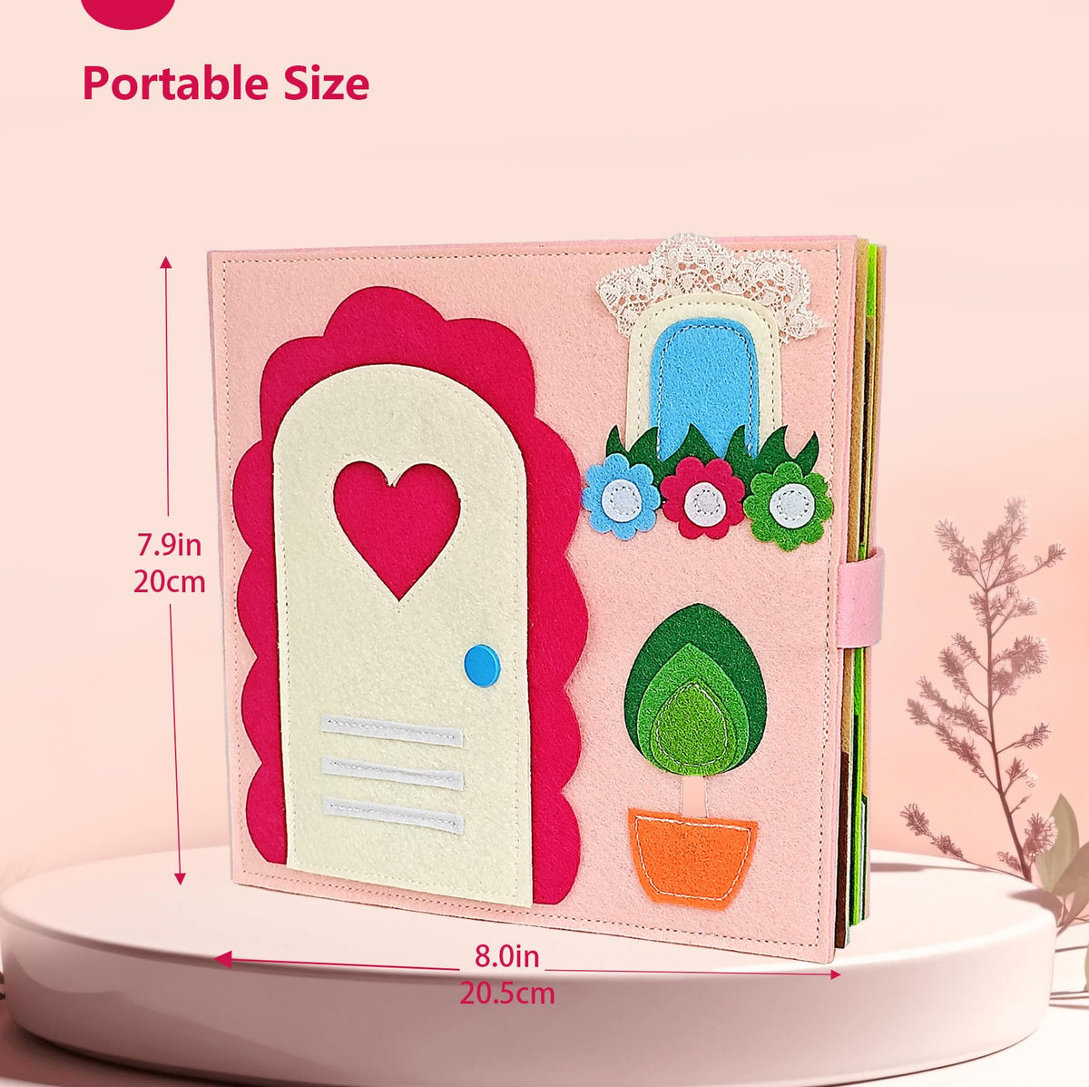 Soft felt material of Sendhjurf Busy Book for safe handling