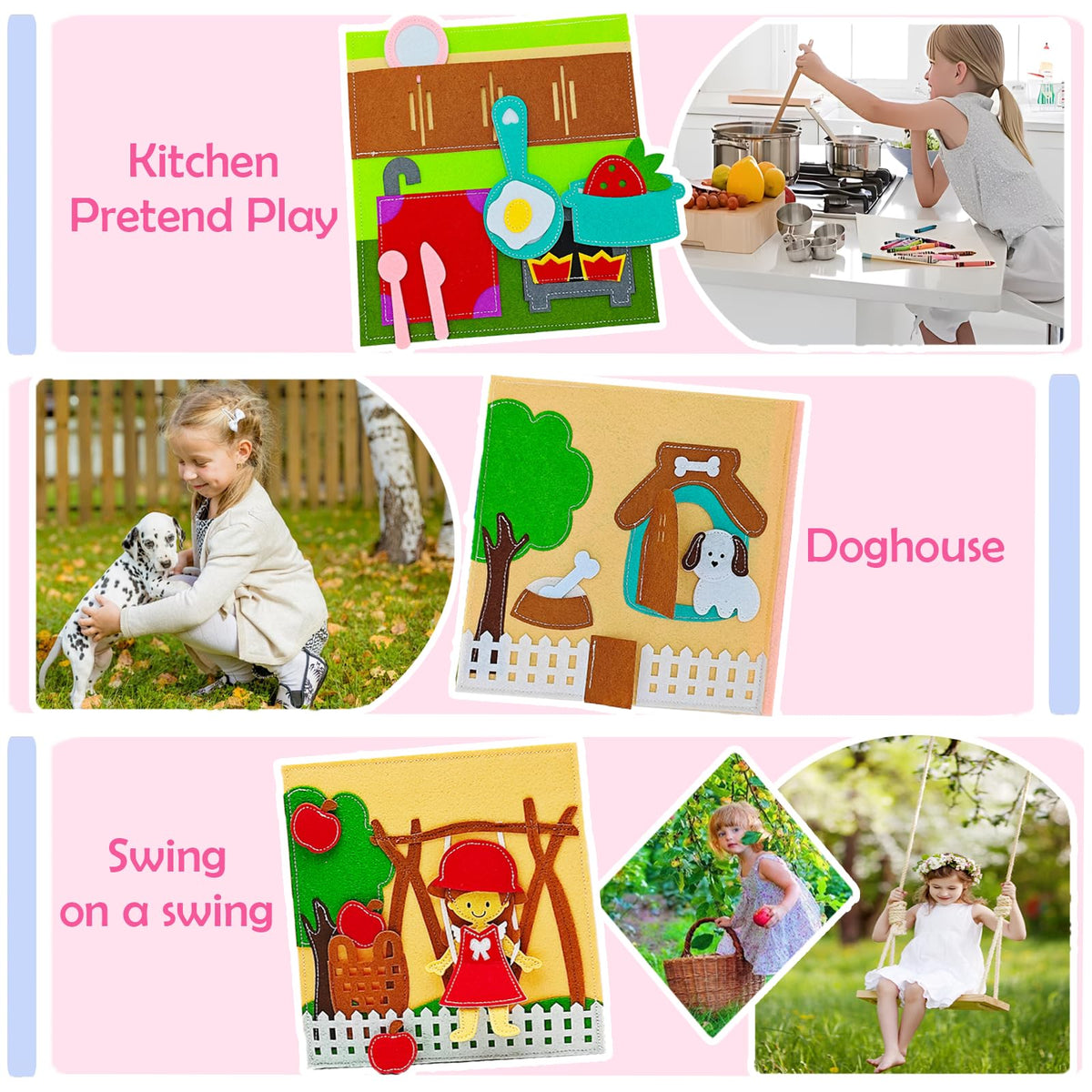 Travel-friendly Sendhjurf Busy Book ready for on-the-go learning