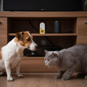 SendNonsense Hidden Cat Meow Prank 3-pack adhesive back mounts on furniture