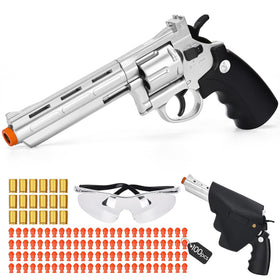 SENLYLOGY toy revolver with a silver body for immersive pretend play