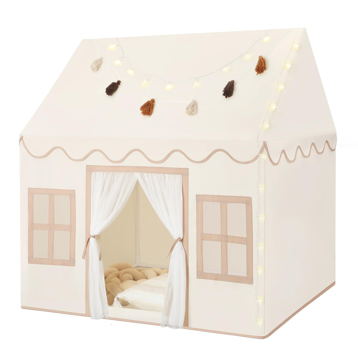 Senodeer kids play tent indoor with mat for cozy imaginative play