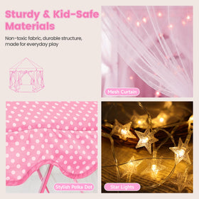 Senodeer Princess Tent non-slip backing keeps rug in place during play