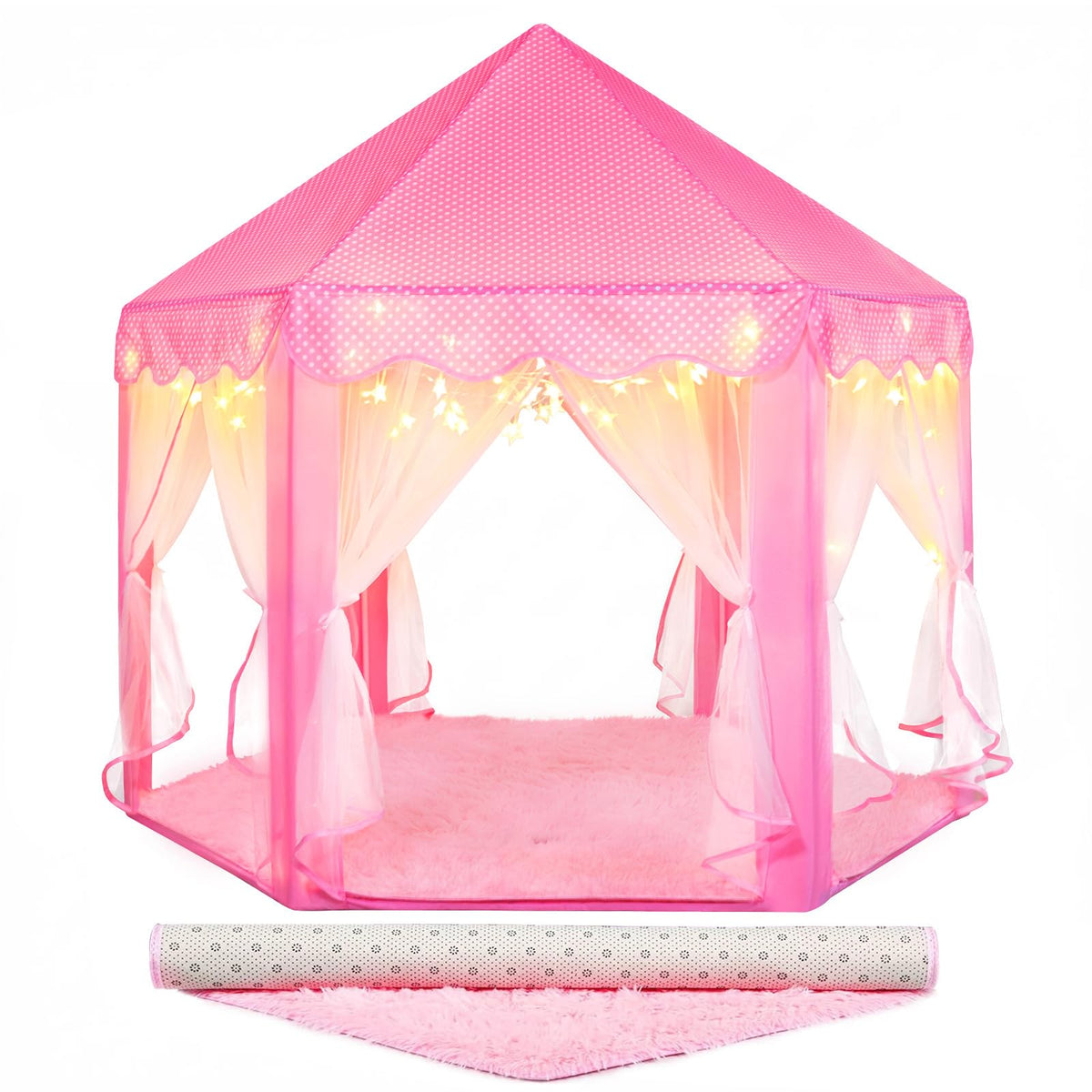 Senodeer Princess Tent pink castle creates a cozy princess play space