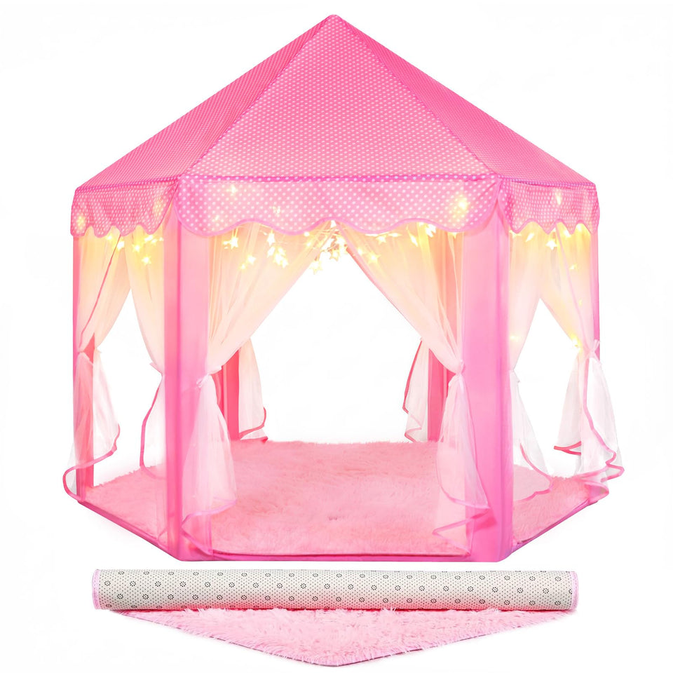Senodeer Princess Tent pink castle creates a cozy princess play space