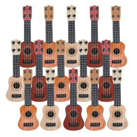 SENONAPO 15-pcs kids toy guitar color set in three hues for creative play