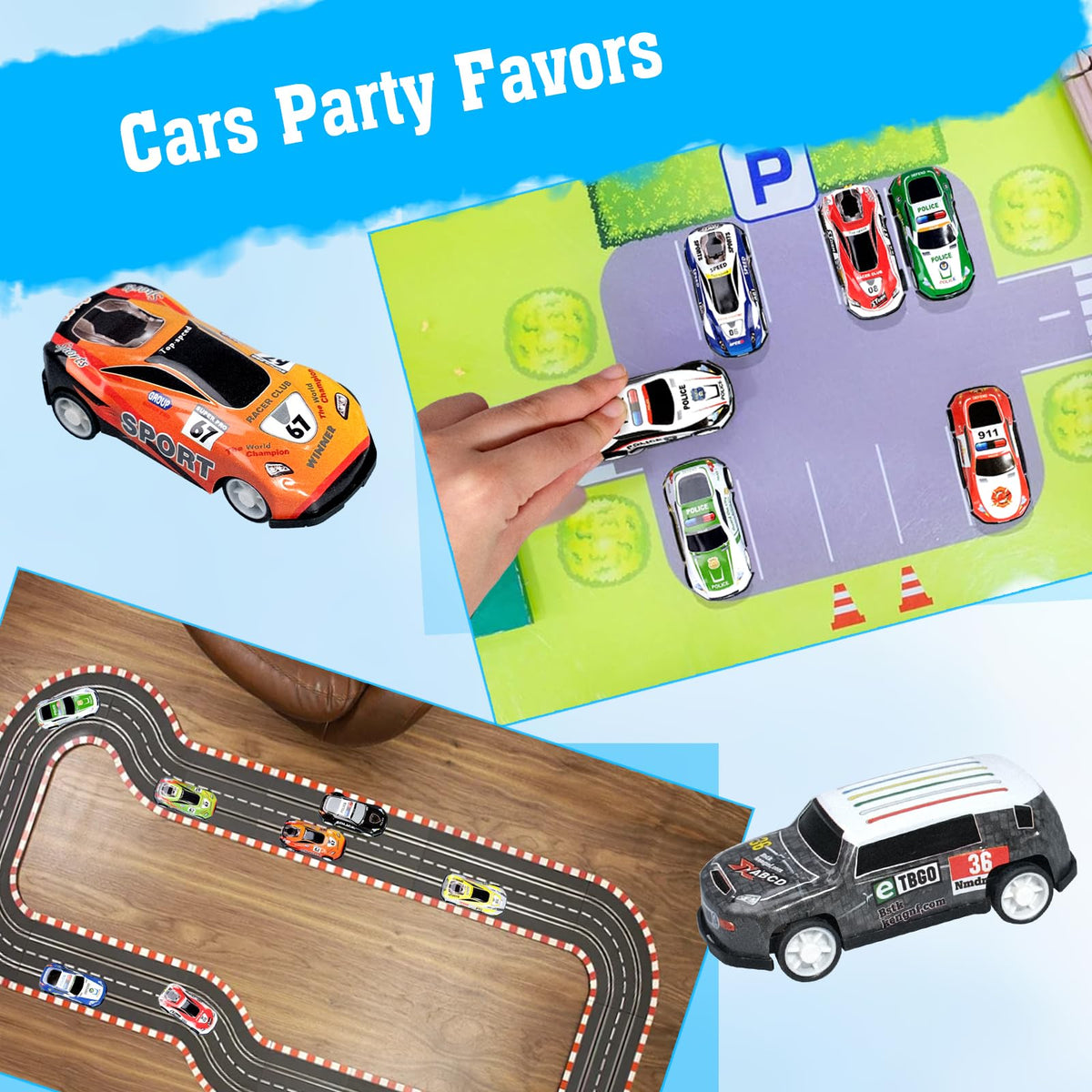 Senonapo cars spark race games and storytelling for kids.