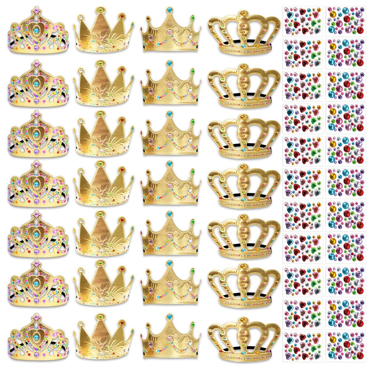 SENONAPO foam crowns bulk 50pcs for party crafts