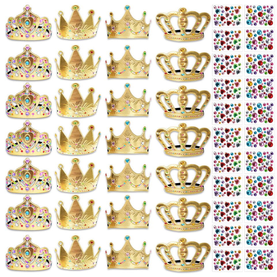 SENONAPO foam crowns bulk 50pcs for party crafts