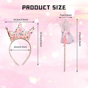 SENONAPO Princess Crown Headbands colorful set perfect for dress up