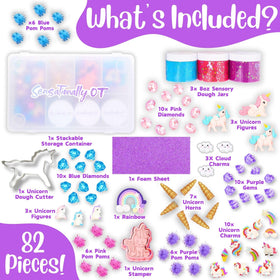 Sensationally OT dough charms, rainbow and gems spark playful creativity.