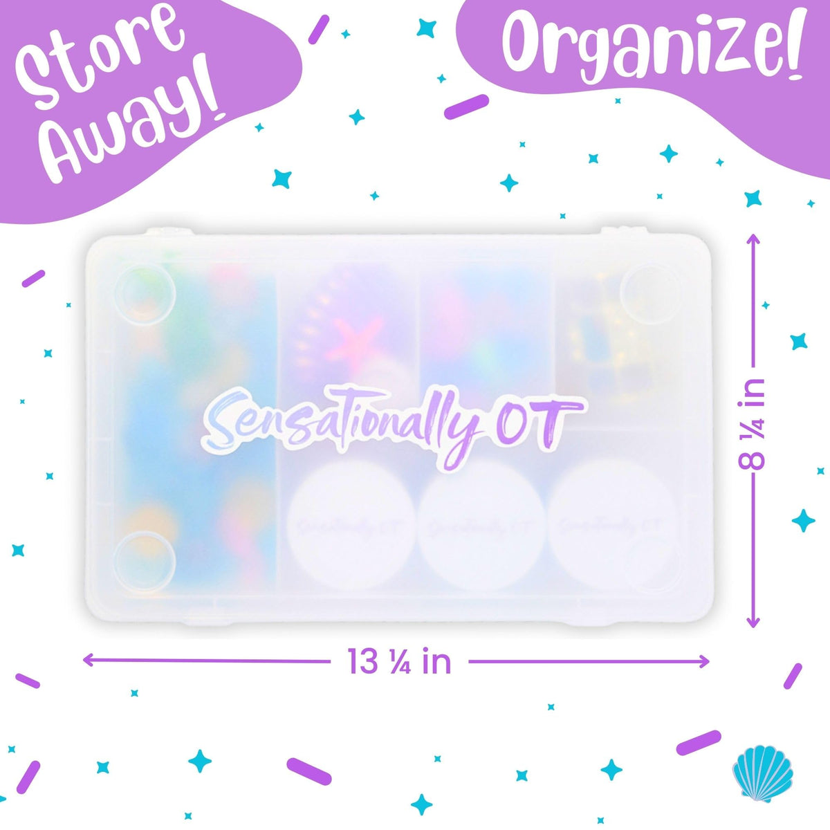 Cutters and stampers from the Mermaid Dough Kit help develop fine motor skills.