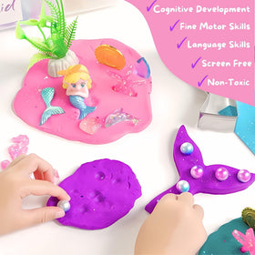 Seahorses in the Mermaid Dough Kit spark imaginative sea stories and play.