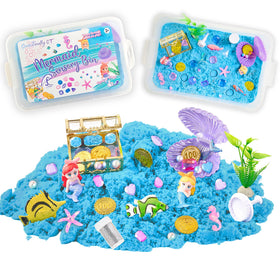 Sensationally OT Mermaid Sensory Bin open, inviting imaginative ocean play