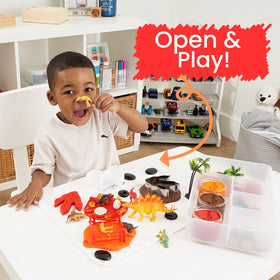 Sensationally OT stackable storage container keeps tools organized for quick repeat play.