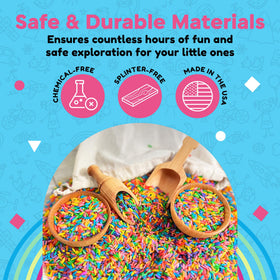 Sensory-N-Stuff multi-piece set expands open-ended sensory bin play opportunities.