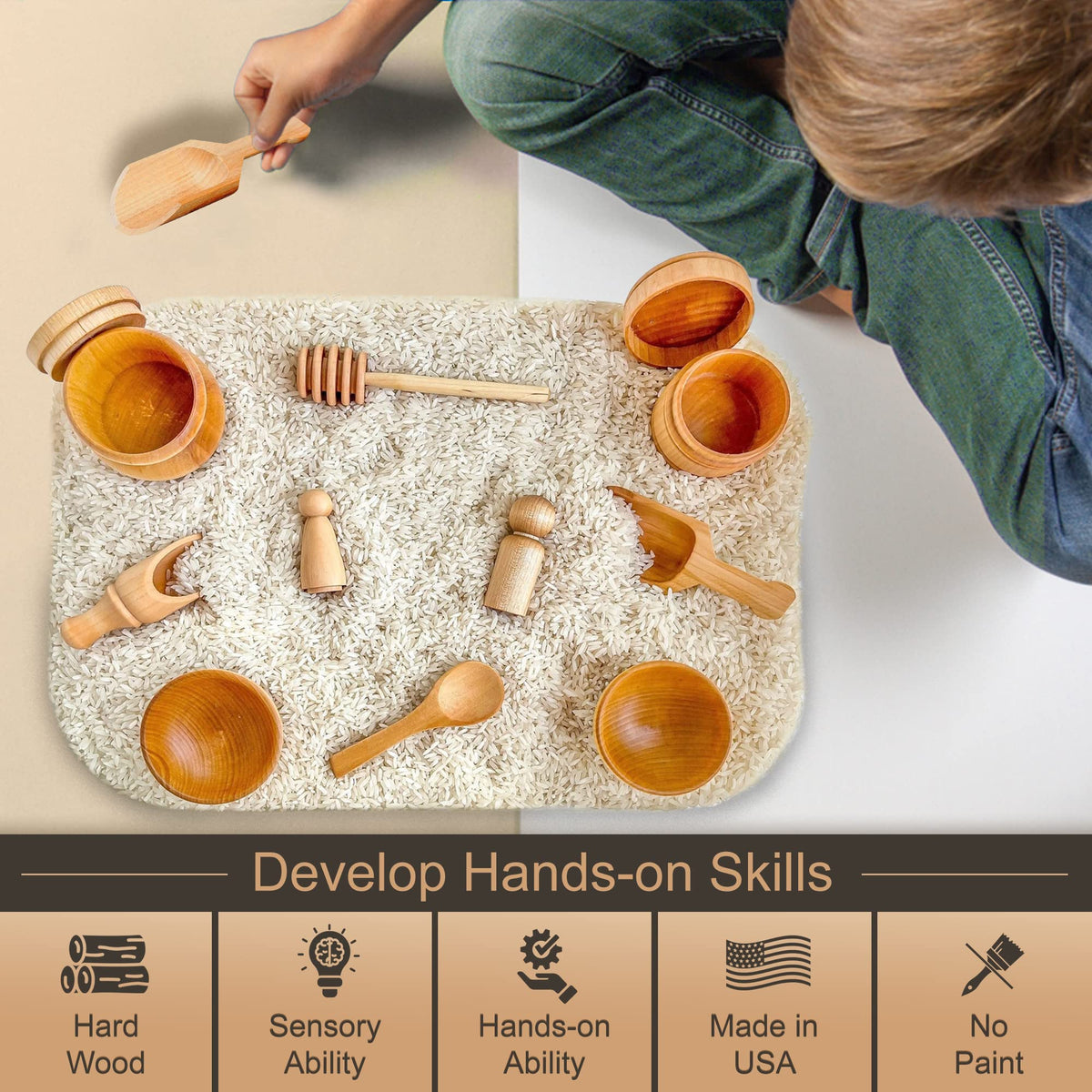 Sensory-N-Stuff USA-made craftsmanship ensures durable educational toys.