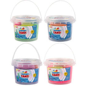 Sensory Sand red sand close-up offers vibrant color for imaginative play.
