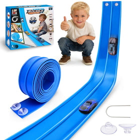 SENVIA flexible 15ft race track blue base ready for quick indoor setup