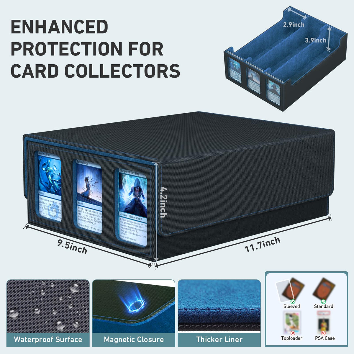 SENVINI 24 dividers allow quick customization of card categories and organization.