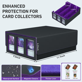 SENVINI three supports with 24 dividers help maintain upright card alignment