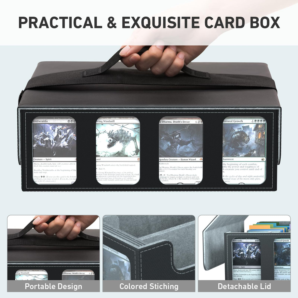 SENVINI magnetic closure keeps contents secure during transport.
