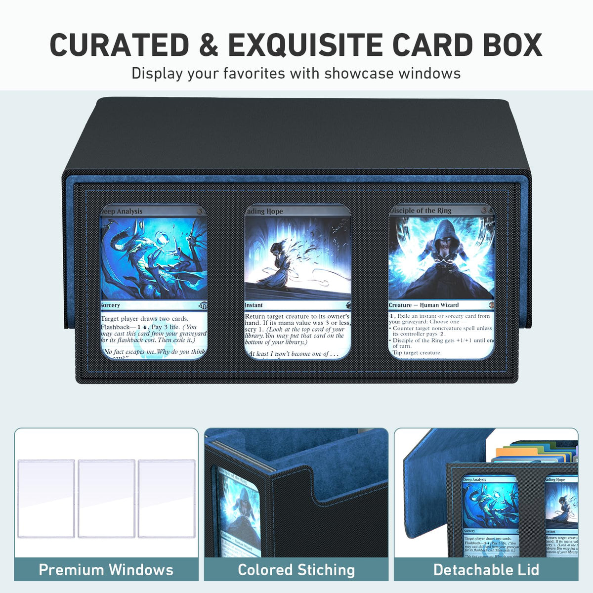 SENVINI magnetic closure securely seals the box for safe transport and display.
