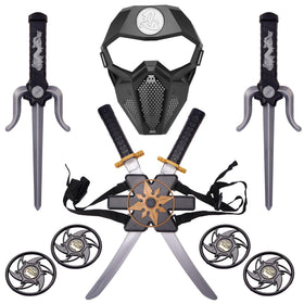 Sepco ninja toy weapon set in backpack case, ready for adventure.