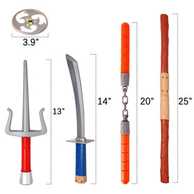 Sepco Ninja Warrior sword and staff toy set supports dynamic pretend battles.