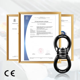 S.E.PEAK CE-certified swivel ensuring safe outdoor use and reliable performance.
